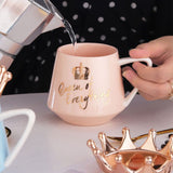 Crown Coffee Mug Royal Queen Ceramic 11oz Cup | Home or Office | For Women | Great Mother's Day Gift