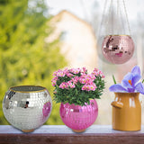 Max Garden Galax ™ Unique Mirror-Shaped Hanging Planter for Home & Garden | Disco Ball Funk | Flower & Plant Pot (Various Colors)