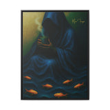 54 Mondays™ Project | Keeper of the Tide – Beverly Hills Edition | Stormtide Serpentine Cosmic Noir Wall Art | Limited Gold Max Fuega™ Signature | FSC-Certified Framed Matte Canvas