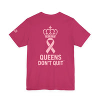 Breast Cancer Awareness T-Shirt – Hope Tougher Than Tumors™ & QUEENS DON’T QUIT™ Unisex Jersey Tee | Inspirational Gift for Survivor, Fighter, or Supporter