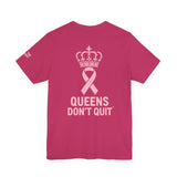 Breast Cancer Awareness T-Shirt – Hope Tougher Than Tumors™ & QUEENS DON’T QUIT™ Unisex Jersey Tee | Inspirational Gift for Survivor, Fighter, or Supporter