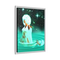 Purify Yourself In the Waters Of… – Framed 18x24 Canvas | Divine Feminine Water Sign Wall Art (Cancer, Scorpio, Pisces) | (FSC-Certified Wood) | International Shipping Available