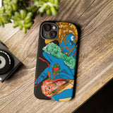 Indigenous Blue iPhone Tough Cases – Artistic Protective Covers | Fits iPhone 8 to iPhone 16 Pro Max | Licensed Design by Quuban Quinterro™