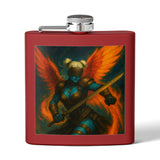 54 Mondays™ Project | Mona Marlowe: The Winged Reckoning – Beverly Hills Edition | Cosmic Noir Fantasy Valkyrie Stainless Steel Flask (6oz)