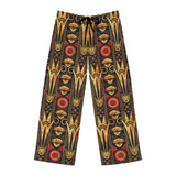 Buy Martian Merch™ | IronEagle 47 African Art Deco Men's Pajama Pants (Loose Fit) | Sun of Mars (Red, Gold, Black)