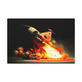 Buy Martian Merch ™ | Space City HTX MJM | Mars (Steampunk Rocket) Premium Gallery Wrap (Various Sizes)