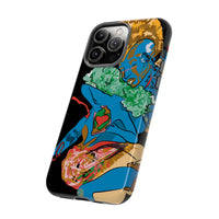Indigenous Blue iPhone Tough Cases – Artistic Protective Covers | Fits iPhone 8 to iPhone 16 Pro Max | Licensed Design by Quuban Quinterro™