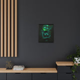 54 Mondays™ Project | Agua Green Glare – Beverly Hills Edition | Cosmic Noir Wall Art | Limited Gold Max Fuega™ Signature | FSC-Certified Framed Matte Canvas