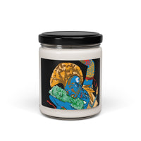 Indigenous Blue 9oz Soy Candle – Cinnamon Vanilla, Clean Cotton, or Unscented | Hand-Poured Eco-Friendly Gift Candle in Reusable Glass Jar