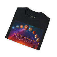 54 Mondays Project™ | @MaxGardenGalax | @BuyMartianHome Planetary Parade 01.25.25 Unisex Softstyle T-Shirt