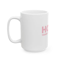Hope Ceramic Mug – “Tougher Than Tumors” Pink Ribbon Coffee Cup | Inspirational Gift for Breast Cancer Survivors, Fighters & Caregivers | 11oz or 15oz