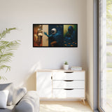 54 Mondays™ Project | Out Sight Out of Mind Out of Love – Beverly Hills Edition | Cosmic Noir Triptych | Limited Gold Max Fuega™ Signature | FSC-Certified Framed Matte Canvas