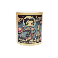 @BuyMartianHome | The Saucy Martian™ Retro Bet In Space 001  Metallic Mug | Silver Or Gold Available