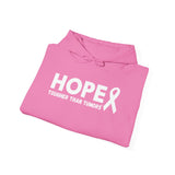 Hope Tougher Than Tumors™ Hoodie – Inspirational Cancer Awareness Sweatshirt | Gift for Survivors, Fighters & Supporters | Unisex Fit