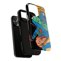 Indigenous Blue iPhone Tough Cases – Artistic Protective Covers | Fits iPhone 8 to iPhone 16 Pro Max | Licensed Design by Quuban Quinterro™