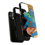 Indigenous Blue iPhone Tough Cases – Artistic Protective Covers | Fits iPhone 8 to iPhone 16 Pro Max | Licensed Design by Quuban Quinterro™