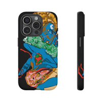 Indigenous Blue iPhone Tough Cases – Artistic Protective Covers | Fits iPhone 8 to iPhone 16 Pro Max | Licensed Design by Quuban Quinterro™