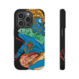 Indigenous Blue iPhone Tough Cases – Artistic Protective Covers | Fits iPhone 8 to iPhone 16 Pro Max | Licensed Design by Quuban Quinterro™