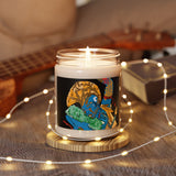 Indigenous Blue 9oz Soy Candle – Cinnamon Vanilla, Clean Cotton, or Unscented | Hand-Poured Eco-Friendly Gift Candle in Reusable Glass Jar