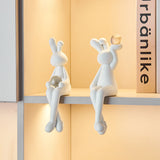 Popular Modern Luxury Rabbit Decor | Electroplated Silver | White Rabbit | Silver Rabbit | Living Room | Office | Study | Bedroom | Display Art