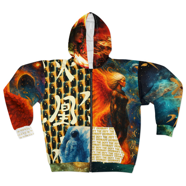 54 Mondays™ Project | Beverly Hills Zip Hoodie | Fire-Wing Phoenix Queen | Astronaut | Galaxy Fantasy Jacket