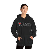 Love Me Like a Martian™ Hoodie – Unisex Heavy Blend Graphic Sweatshirt | Logic & Love Collection