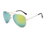 Colorful Film Reflective Sunglasses: Unisex Toad Pilot Style, High-Quality Alloy Frame, Resin Lens - Shop Now!