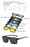 5-in-1 Unisex Magnetic Sunglasses: Polarized Clip-Ons + 4 UV Lenses - Perfect for Vision Correction - Includes Glasses Frame, Demo Glasses, Carry Bag!