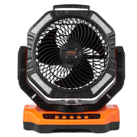 Portable Fan Rechargeable 13 Inch, Battery Powered Fan With LED Lantern, 4 Speeds Adjustable