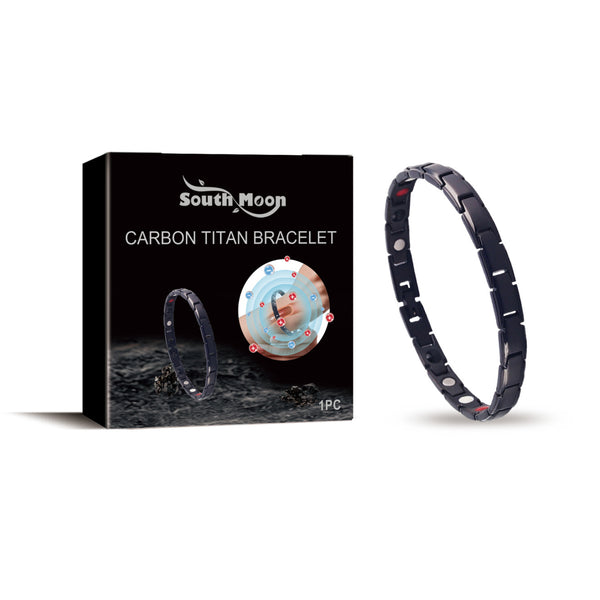 @BuyMartianJewelry | Southmoon Carbon Titan Bracelet – Titanium Steel Magnetic Therapy Jewelry | Unisex Circulation & Wellness Bracelet - SHIPS VIA UPS (This Week Only)