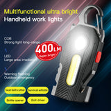 @MaxGardenGalax | Multifunction Rechargeable Emergency Keychain Light, 400LM COB LED Work Light for Camping, Car Safety, Repairs, and Outdoor Use