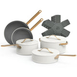 Beautiful White Icing 12-Piece Ceramic Non-Stick Cookware Set | NEW IN BOX