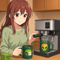BuyMartianHome Abstract Alien Buy Martian Merch™ Color Morphing Mug, 11oz (TheBlogFAZ.com Green Sunrise)