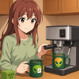 BuyMartianHome Abstract Alien Buy Martian Merch™ Color Morphing Mug, 11oz (TheBlogFAZ.com Green Sunrise)