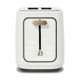 Beautiful 2 Slice Modern Toaster White Icing Touch Display Wide Slot 7 Shade Browning by Drew Barrymore