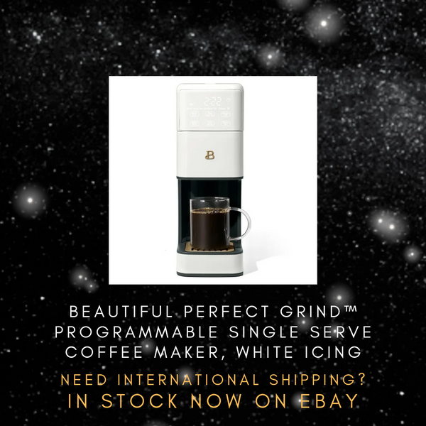 Beautiful Perfect Grind™ Space Saving Single Serve Coffee Maker | Hot & Iced, No Pods, Built-in Burr Grinder, Multiple Brew Sizes & Strengths, Programmable, Matte Finish