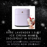 @BuyMartianHome | Rare Sold-Out Lavender Color | TOUCH Activated Compact Ice Cream Maker (1.5 Qt) | Built-In Timer | Double-Wall Insulated Bowl (No Ice Needed) | Free Recipes Included