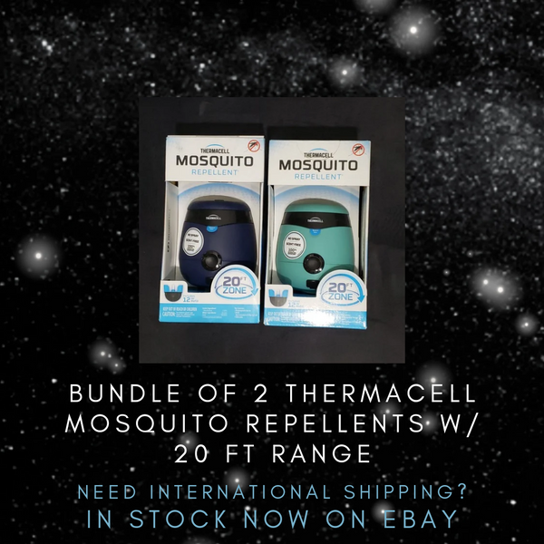 Bundle of 2 | Deet-Free Thermacell Patio Shield Rechargeable Mosquito Repellent (ESeries) | Includes 12-Hour Refill | No Spray, Flame, Or Scent | 2 Colors : Midnight Blue; Haze Green