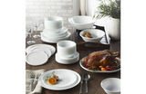 Corelle 12-Piece White Glass Dinnerware Set, Plates Bowls, Service for 4 | US SHIPPING