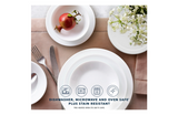 Corelle 12-Piece White Glass Dinnerware Set, Plates Bowls, Service for 4 | US SHIPPING