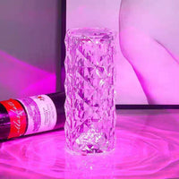 Space City HTX MJM | Acrylic Crystal Table Desk Lamp USB Rechargeable Romantic Reflection Room Decor