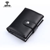 Genuine Leather RFID Blocking Wallet Case / Pocket Box Business ID Card | Credit Card Money Holder | Great Gift for Birthday, Christmas, or Graduation