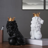 Popular Royal Legacy King Lion | Crowned Leo Zodiac Resin Sculpture Decor | Decorations for Home Office & Porch | Gifts for Leos and Lion Enthusiasts