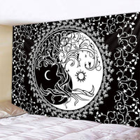 @BuyMartianHome | It's A VIBE | Unapologetically Her Boho Curly Haired Queen Goddess In Shades | Cosmic Themes | Tapestry for Your Favorite Wall
