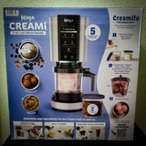 Ninja CREAMi 5-in-1 Ice Cream Maker  | Ice Cream, Sorbet, Gelato & Milkshake Machine w/ 2 Pint Containers – White/Black