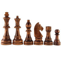 Brand New 32pcs Wooden Chess Pieces – Complete International Chess Set with Two Sizes for Chess Enthusiasts & Entertainment