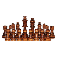 32PCS 2.2-inch High Quality Handmade Pinewood Wooden Chess Set | Intern'l Standard Figurines for Educational & Tournament Play | Pieces Only