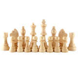 Brand New 32pcs Wooden Chess Pieces – Complete International Chess Set with Two Sizes for Chess Enthusiasts & Entertainment