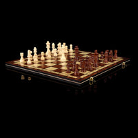 Three-In-One Foldable Wooden Chess Board – High-Grade Set for Chess, Backgammon & Checkers | Ultimate Brain Sports & Leisure Games