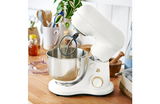 COMPACT Beautiful 3.5QT Stand Mixer by Drew Barrymore | 300W Tilt-Head Electric Mixer w/ 12 Speeds, Dough Hook & Whisk – White Icing